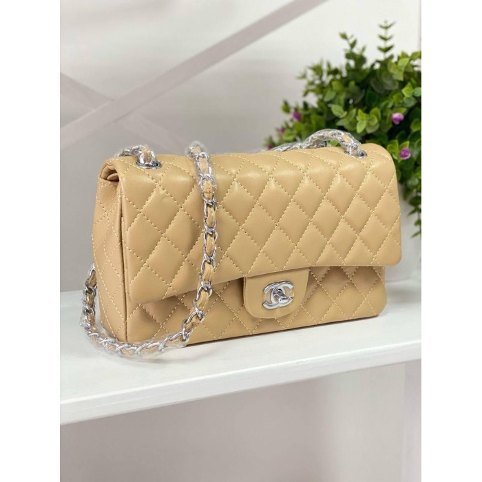 Сумка жіноча натуральна шкіра колір: Беж, Пудра