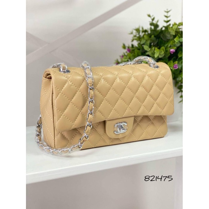 Сумка жіноча натуральна шкіра колір: Беж, Пудра