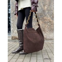 Сумка женская Polina натуральная замша цвет: Шоколад