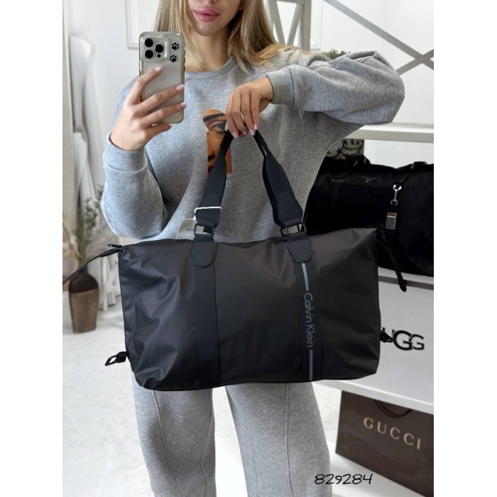 Сумка спорт дорожня текстиль колір: Чорний