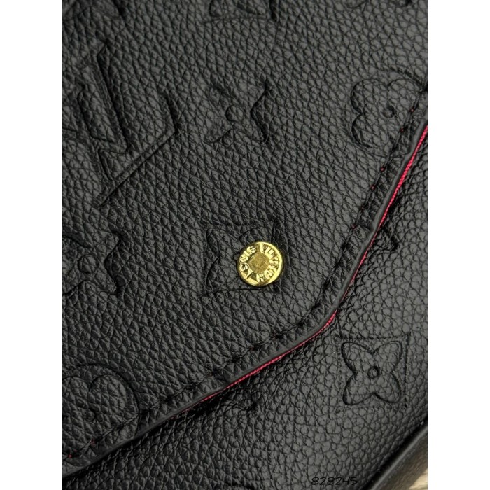 Сумка жіноча / гаманець/ клатч Лу 3 в 1 з екошкіри люкс колір: Чорний