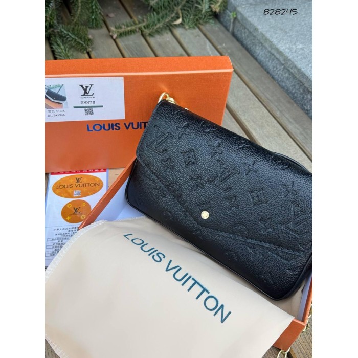 Сумка жіноча / гаманець/ клатч Лу 3 в 1 з екошкіри люкс колір: Чорний