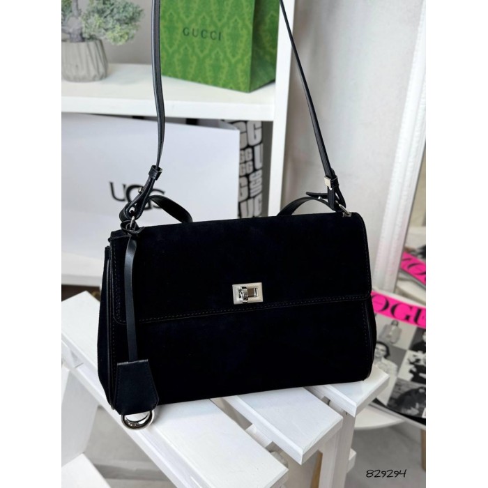 Сумка жіноча натуральна замша.колір: Чорний