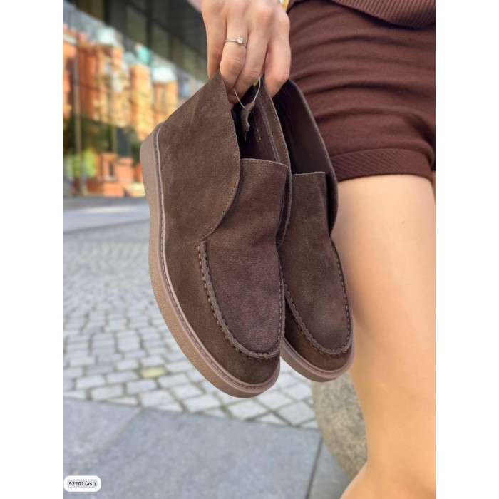 Туфлі/Лофери жіночі натуральна замша колір: Шоколад 36,39р