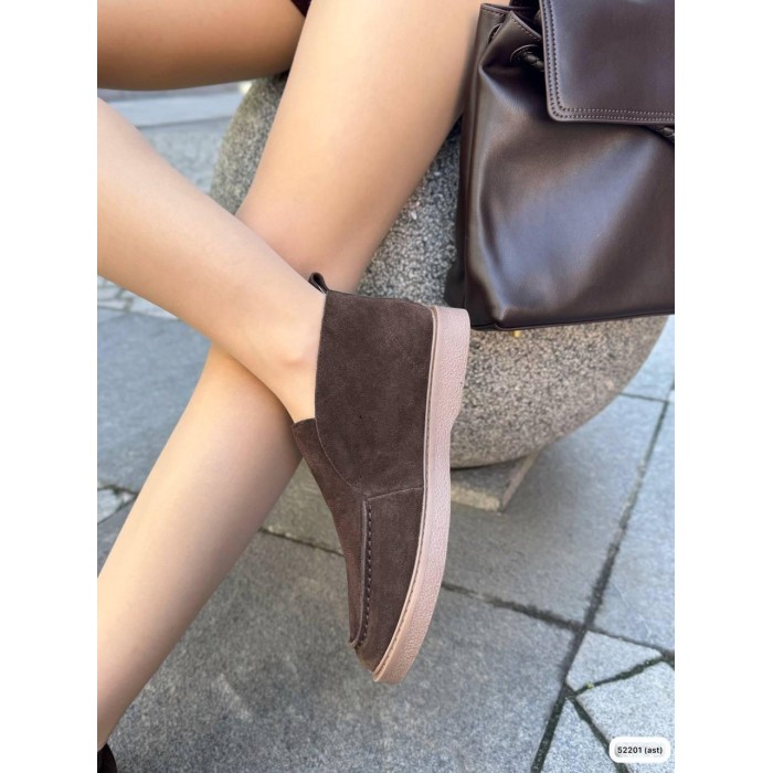 Туфлі/Лофери жіночі натуральна замша колір: Шоколад 36,39р