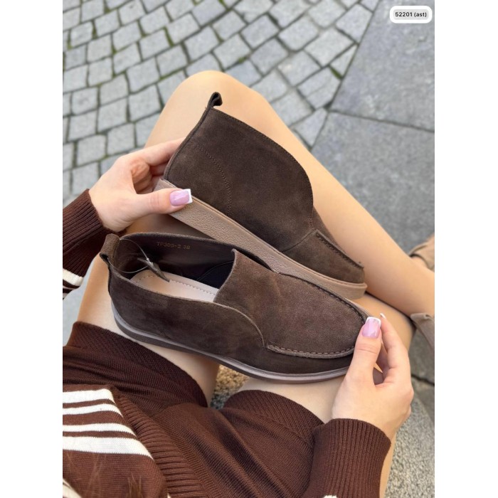 Туфлі/Лофери жіночі натуральна замша колір: Шоколад 36,39р