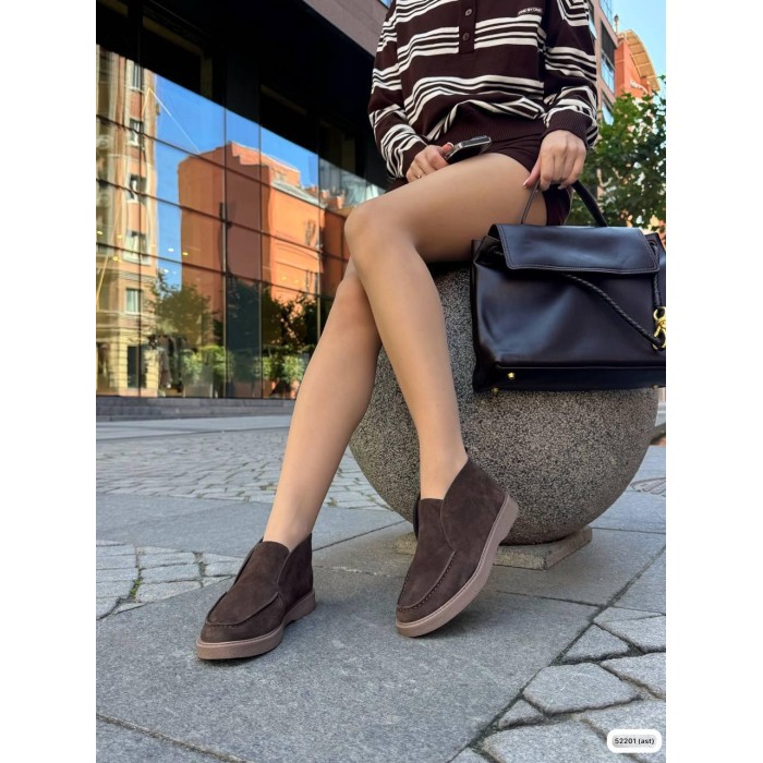 Туфлі/Лофери жіночі натуральна замша колір: Шоколад 36,39р