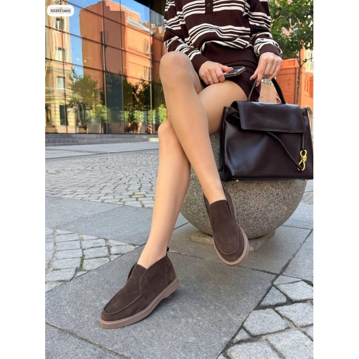 Туфлі/Лофери жіночі натуральна замша колір: Шоколад 36,39р
