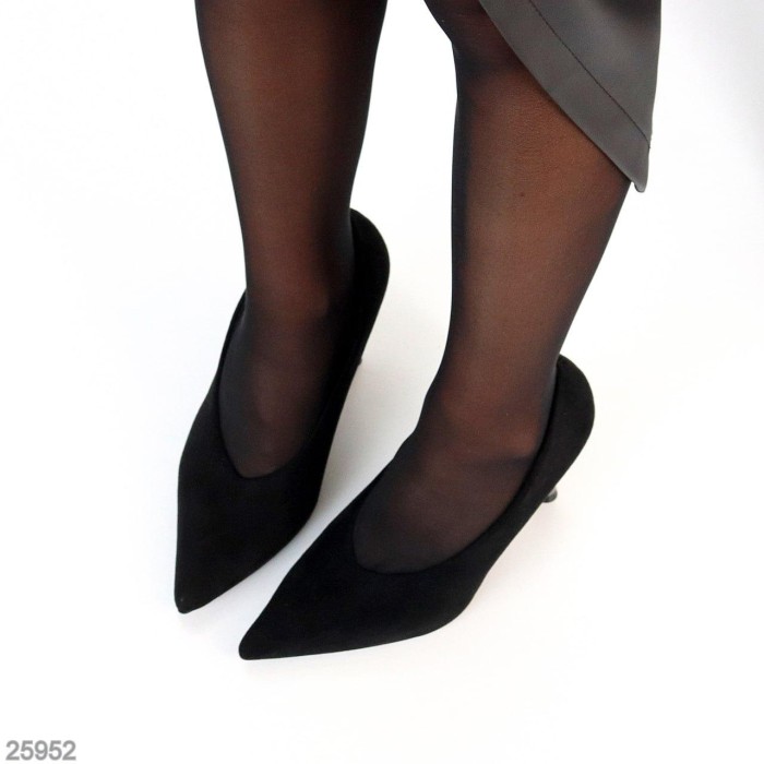 Туфли жіночі екозамша колір чорний 38р