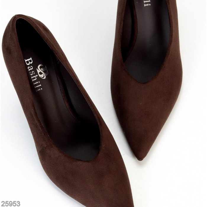 Туфлі жіночі еко замша колір-шоколад 36,38,40р