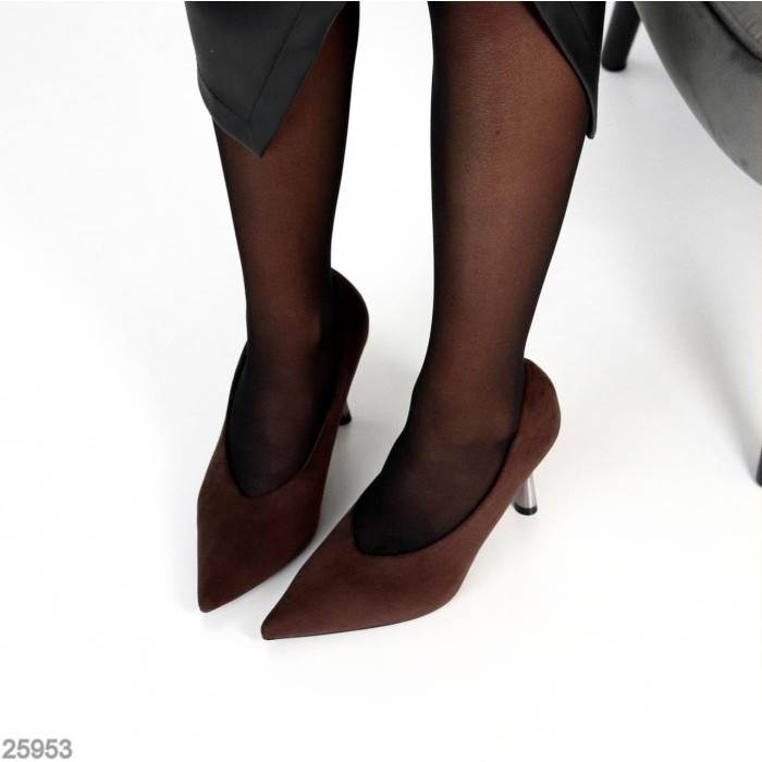 Туфлі жіночі еко замша колір-шоколад 36,38,40р