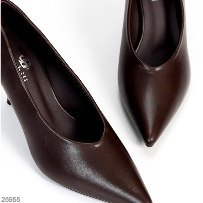 Туфлі жіночі еко шкіра колір-шоколад 37,38,40р