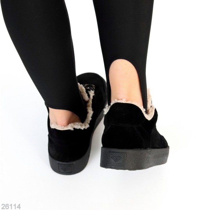 Кросівки жіночі натуральна замша чорні зима 36р