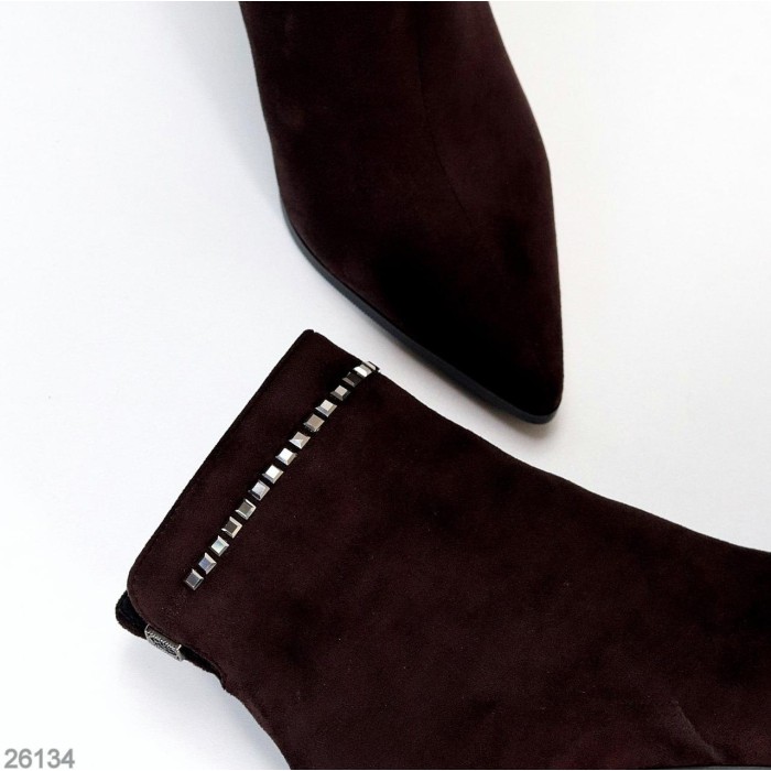 Ботильйони жіночі еко-замша колір-шоколад деми 38,39р