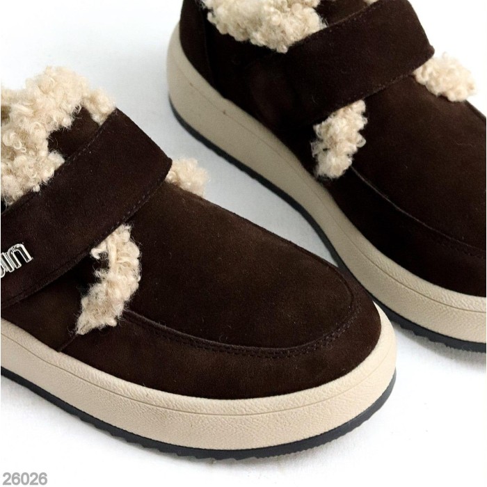 Кросівки/автоледі жіночі натуральна замша колір-шоколад зима 36р.