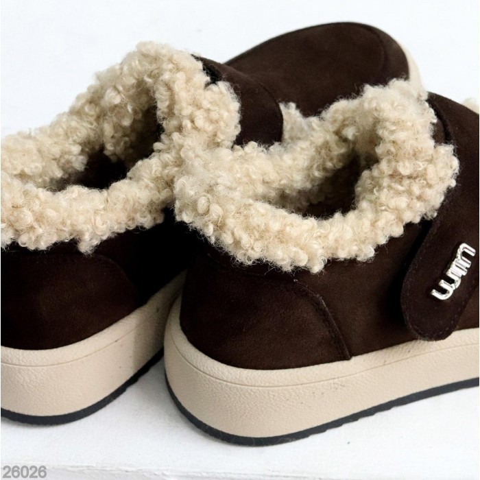 Кросівки/автоледі жіночі натуральна замша колір-шоколад зима 36р.