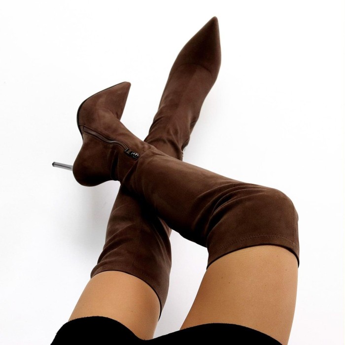 Ботфорти жіночі еко-замша бежеві 38,39,40р.