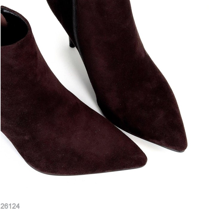 Ботильйони жіночі еко-замша колір-шоколад деми 36,37,38р