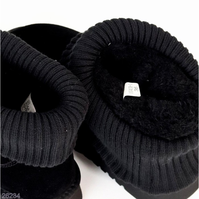 Уггі жіночі натуральна замша колір-чорний зима 36р.