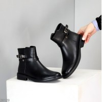 Классические черные повседневные ботинки на флисе низкий ход