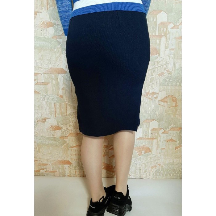 РОЗПРОДАЖ! Спідниця трикотажна колір- т. Синій 46,48,50,58,60р