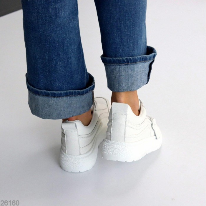 Кросівки жіночі натуральна шкіра білі 36р