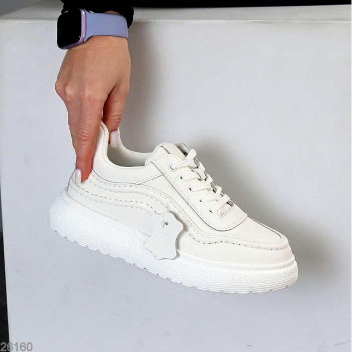 Кросівки жіночі натуральна шкіра білі 36р