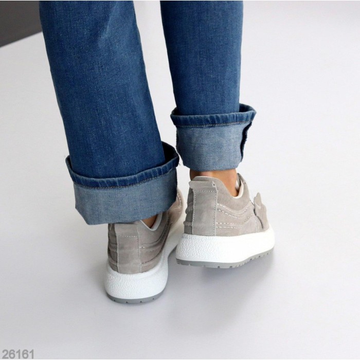 Кросівки жіночі натуральна замша сірі 41р