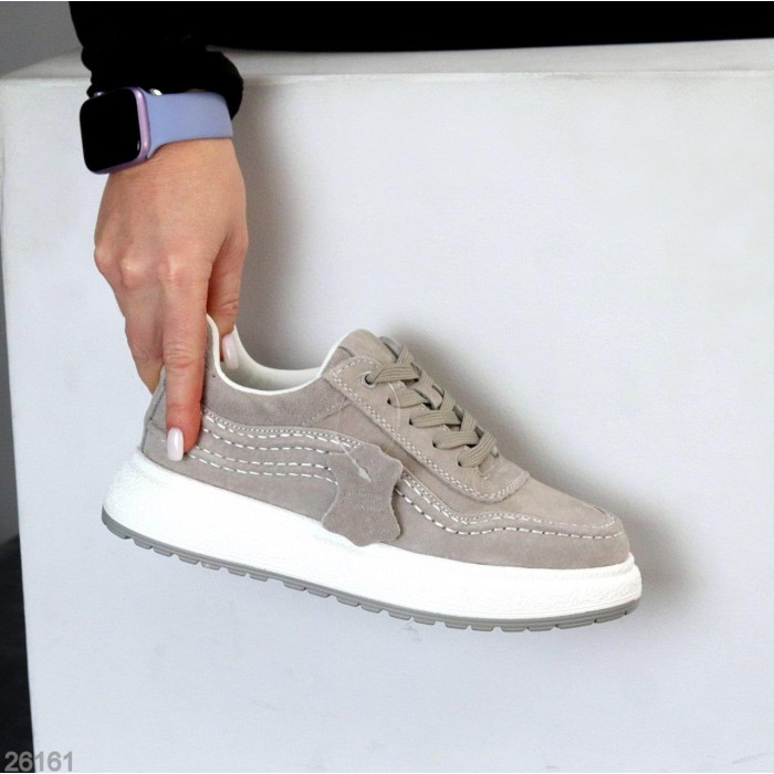 Кросівки жіночі натуральна замша сірі 41р