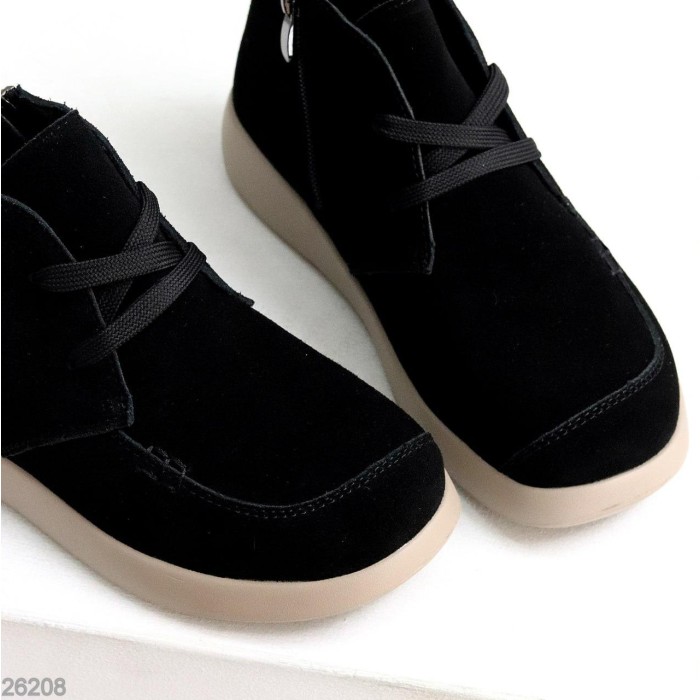 Черевики жіночі натуральна замша чорні демі 36,37р