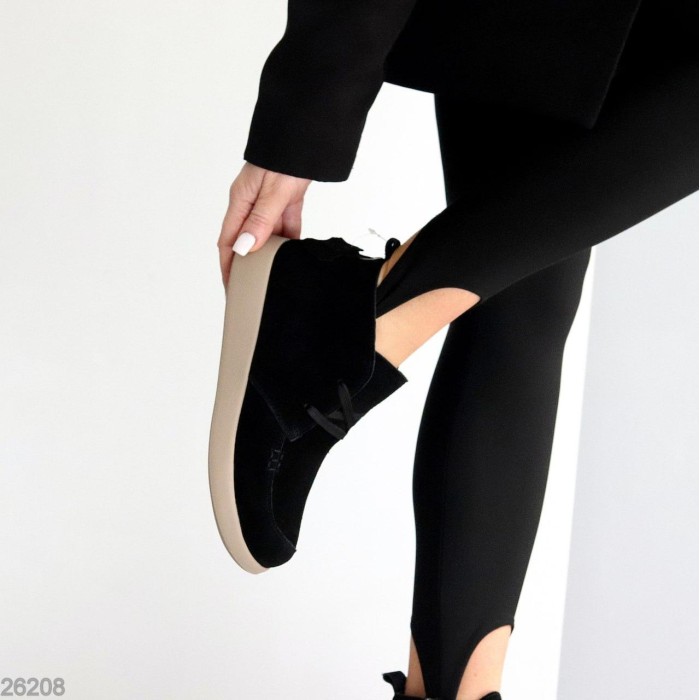 Черевики жіночі натуральна замша чорні демі 36,37р