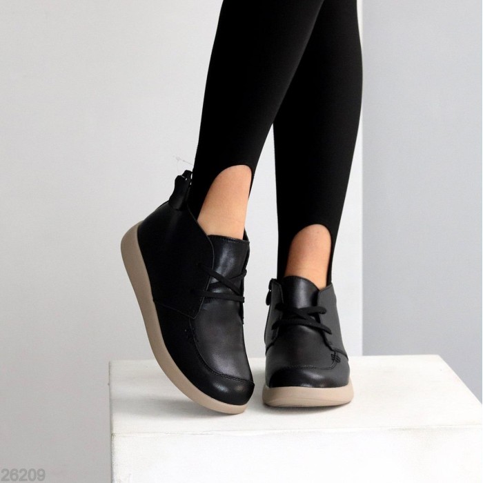 Черевики жіночі натуральна шкіра чорні демі 36,37р