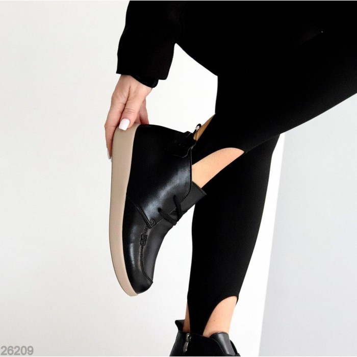 Черевики жіночі натуральна шкіра чорні демі 36,37р