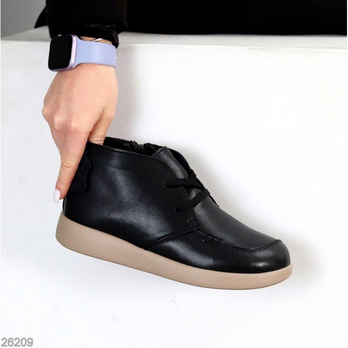 Черевики жіночі натуральна шкіра чорні демі 36,37р