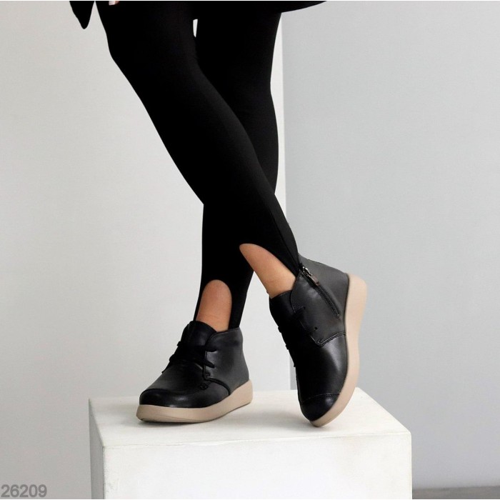 Черевики жіночі натуральна шкіра чорні демі 36,37р