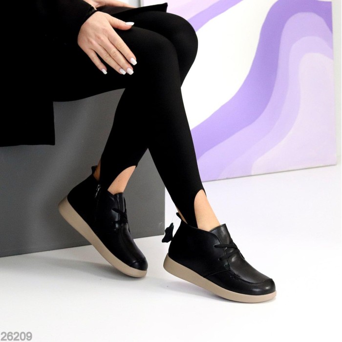 Черевики жіночі натуральна шкіра чорні демі 36,37р