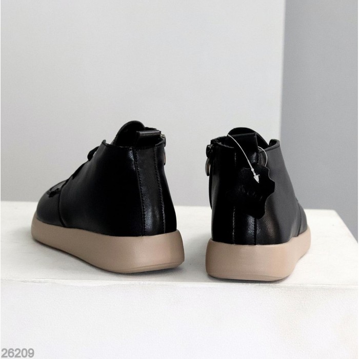 Черевики жіночі натуральна шкіра чорні демі 36,37р