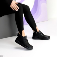 Черевики жіночі натуральна шкіра чорні демі 36,40р