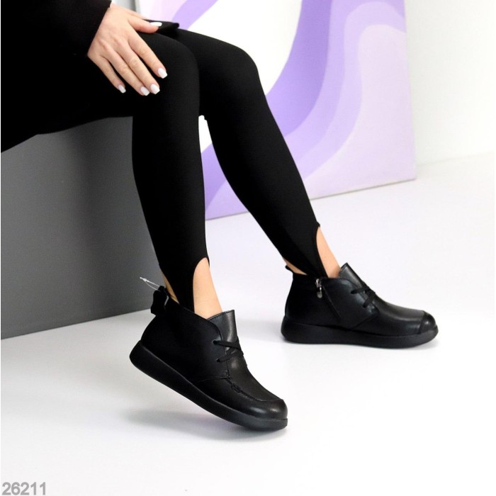 Ботинки женские натуральная кожа черные деми 36,40р