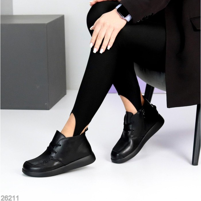 Ботинки женские натуральная кожа черные деми 36,40р