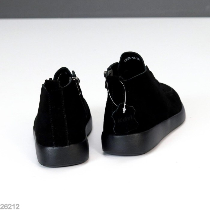 Черевики жіночі натуральна замша чорні демі 36,37р