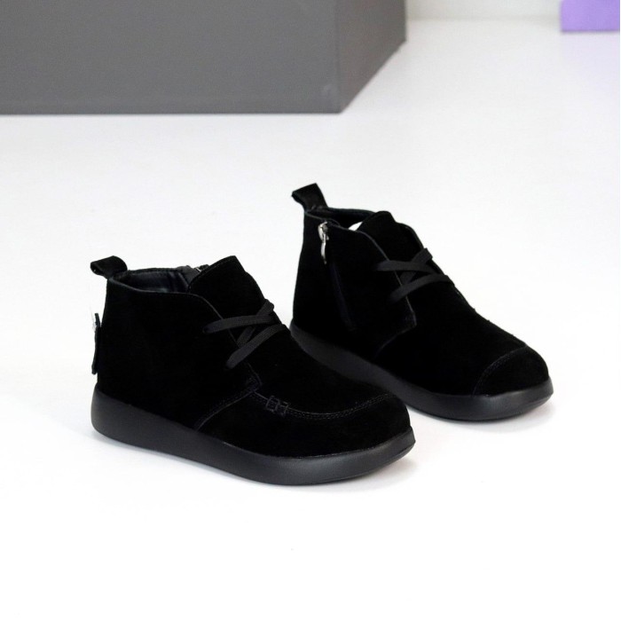 Черевики жіночі натуральна замша чорні демі 36,37р