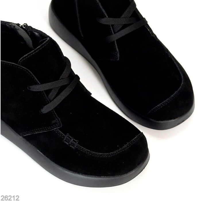 Черевики жіночі натуральна замша чорні демі 36,37р