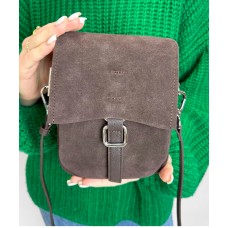 Сумка жіноча натуральна замша/шкіра колір:  Беж, Шоколад Шоколад