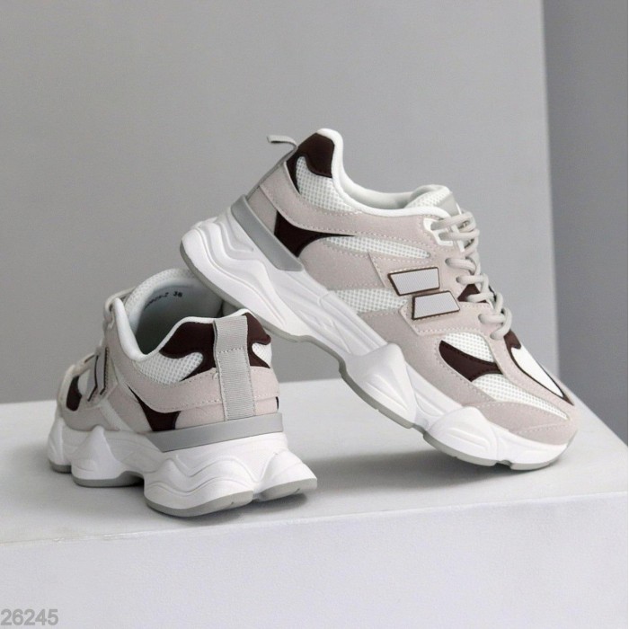 Кросівки жіночі натуральна-шкіра/натуральна-замша колір-сірий/білий на 35.5,37,39р