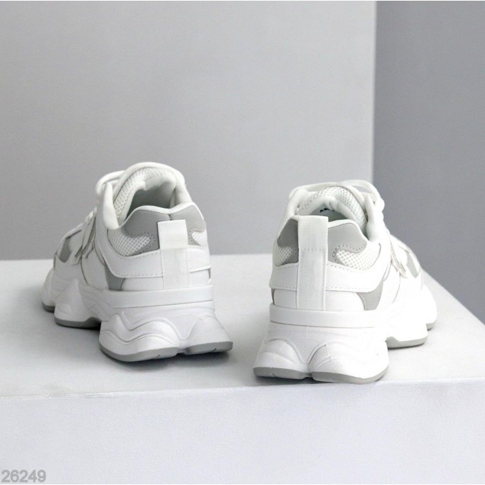 Кросівки жіночі натуральна шкіра/текстиль білі на 35.5,37,39,40,41р