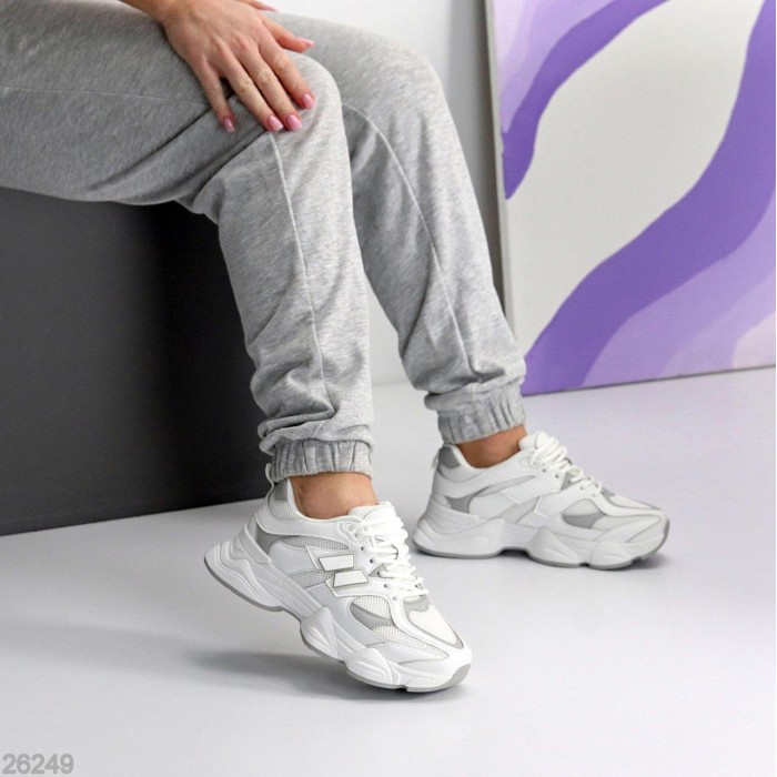 Кросівки жіночі натуральна шкіра/текстиль білі на 35.5,37,39,40,41р