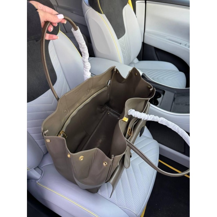 Сумка жіноча з натуральної шкіри колір: Хакі