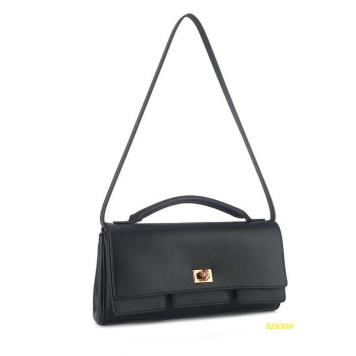 Сумка жіноча Богетик 2 відділення натуральна шкіра Чорна