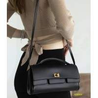 Сумка жіноча Богетик 2 відділення натуральна шкіра Чорна